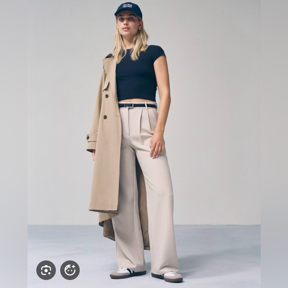 Abercrombie & Fitch Sloane Tailored Wide Leg Pants